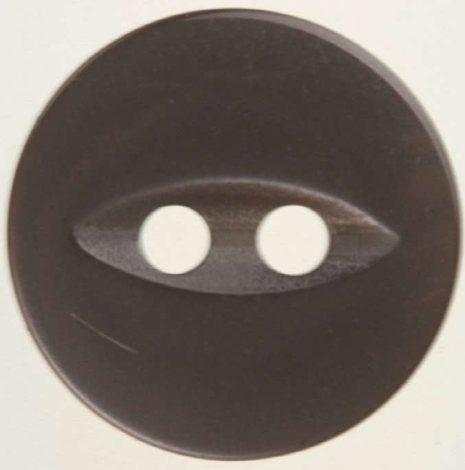 Fisheye Grey Button 14mm